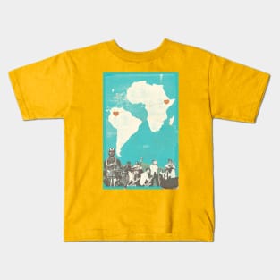 South America-Africa Music Kids T-Shirt